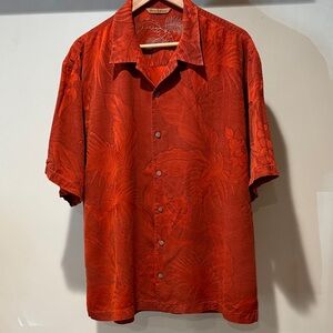 Tommy Bahama Men's Vibrant Red Floral Shirt